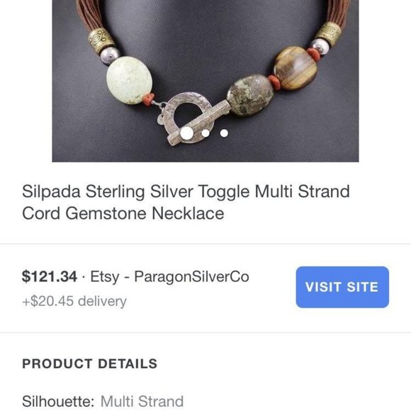 Silpada Multi-Cord Necklace N1891 - Picture 2 of 4